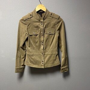 White House Black Market Olive Utility Jacket